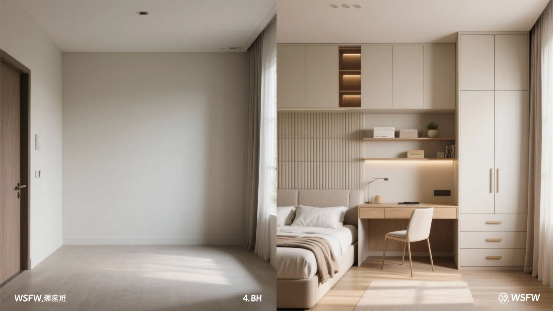 Flexible guest room that doubles as a study