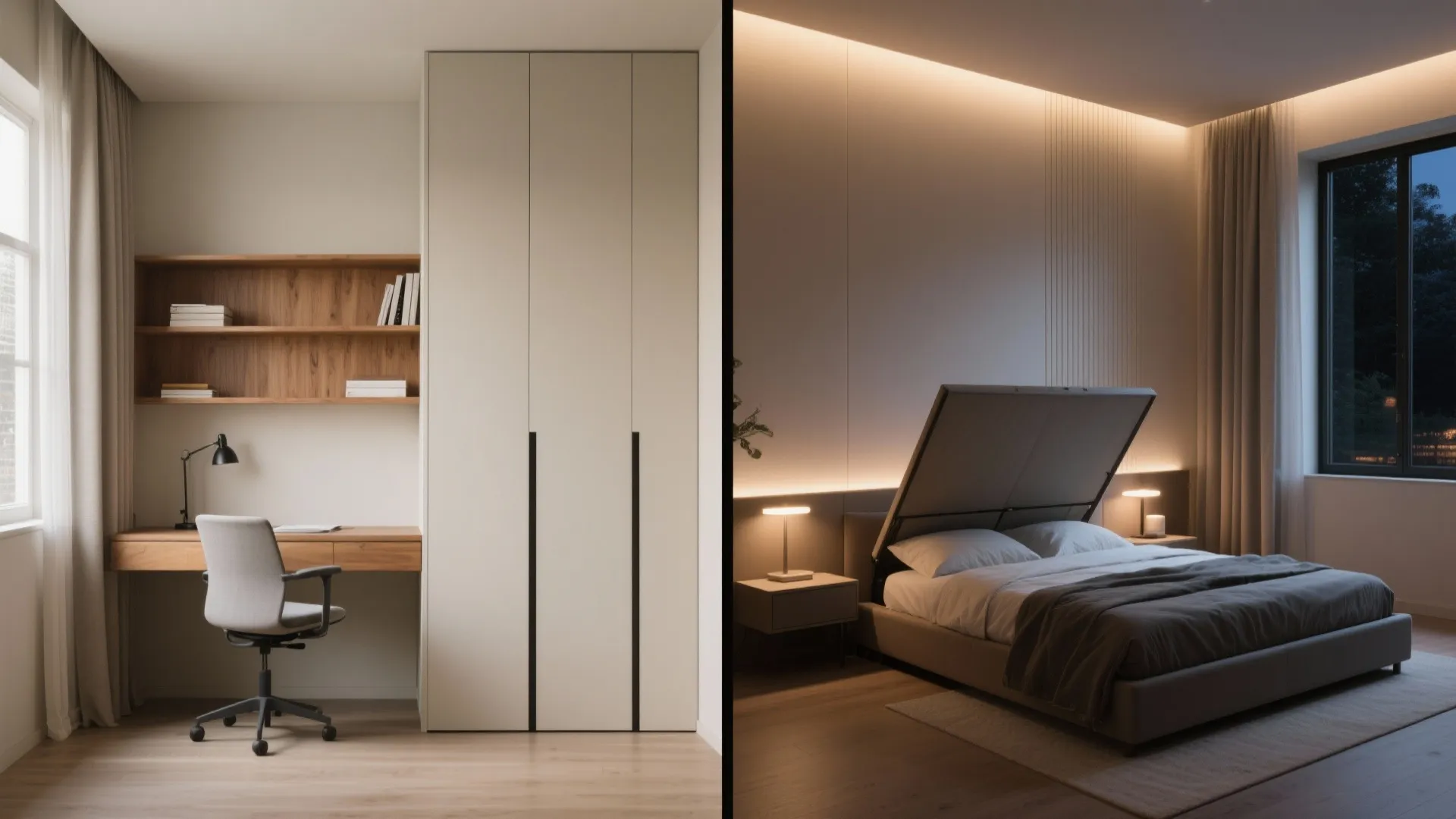 Multi-Tasking Guest Room: Study by Day, Bedroom by Night