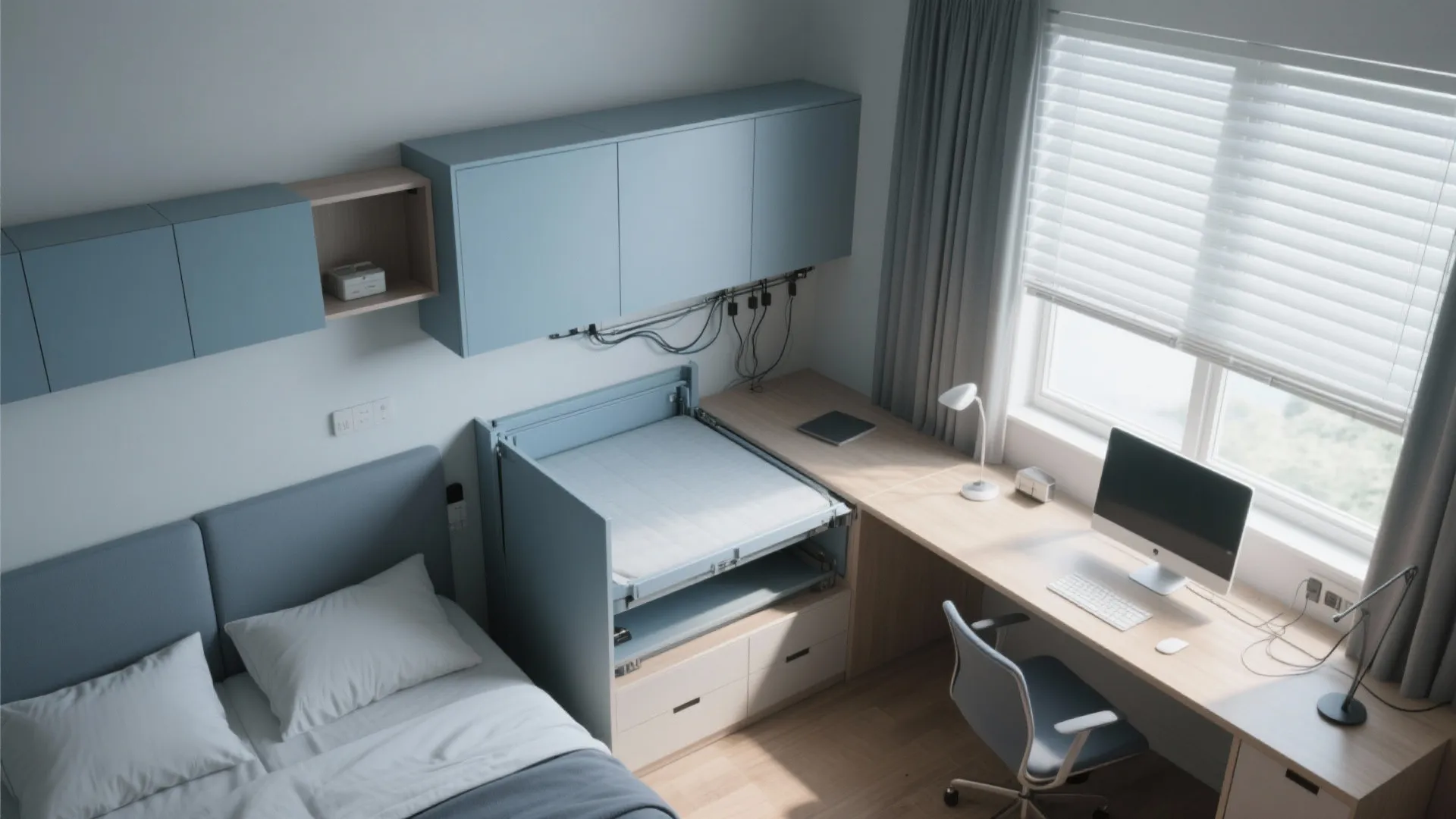 2. Flexible guest room that doubles as a home office