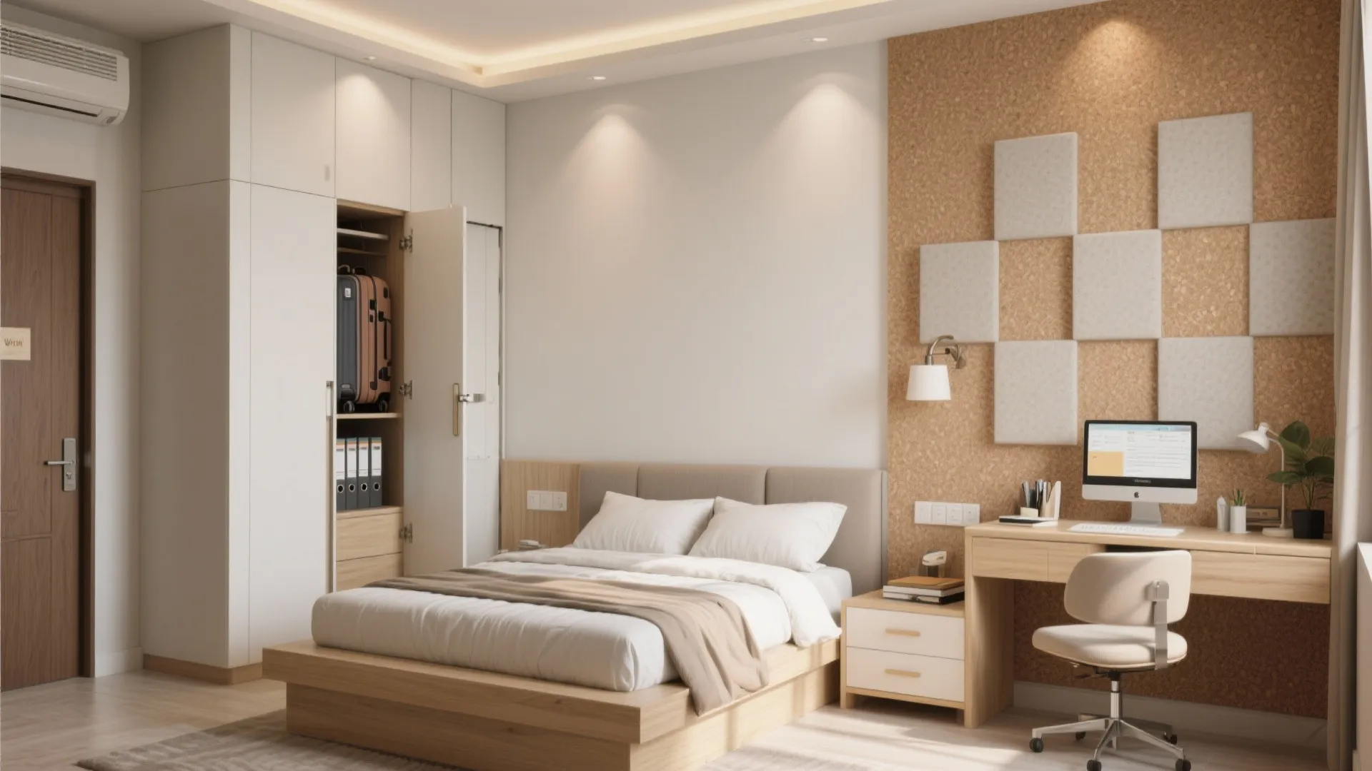 Flexible guest room that doubles as a study