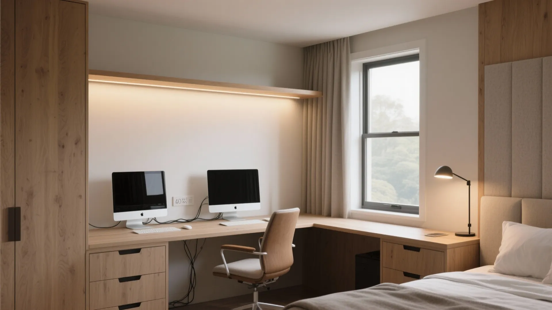 Hybrid Work Nook in the Guest Bedroom