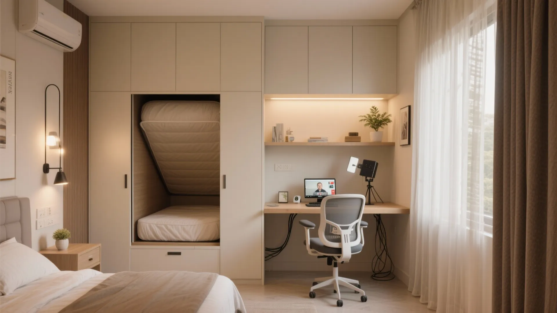 Guest Room That Doubles as a WFH Studio