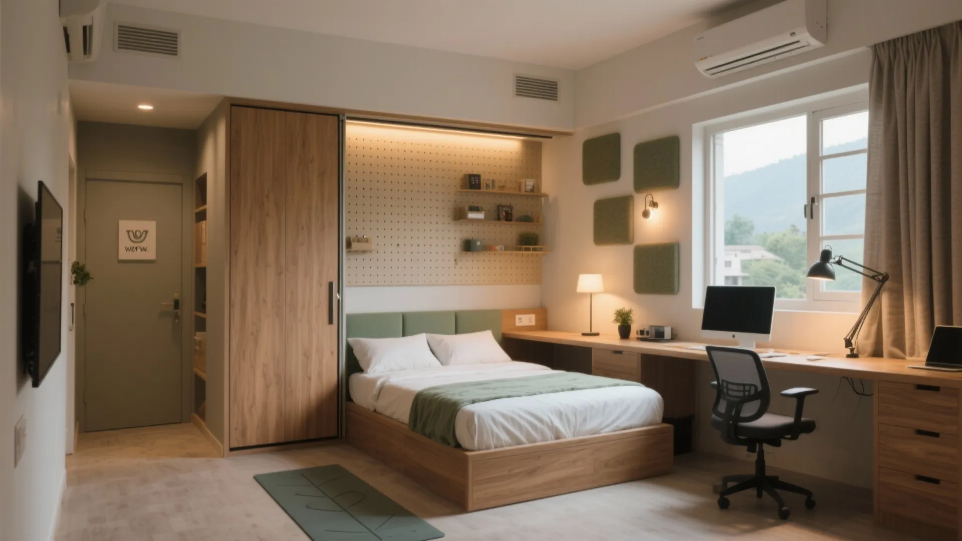 3) Guest room meets work-from-home studio