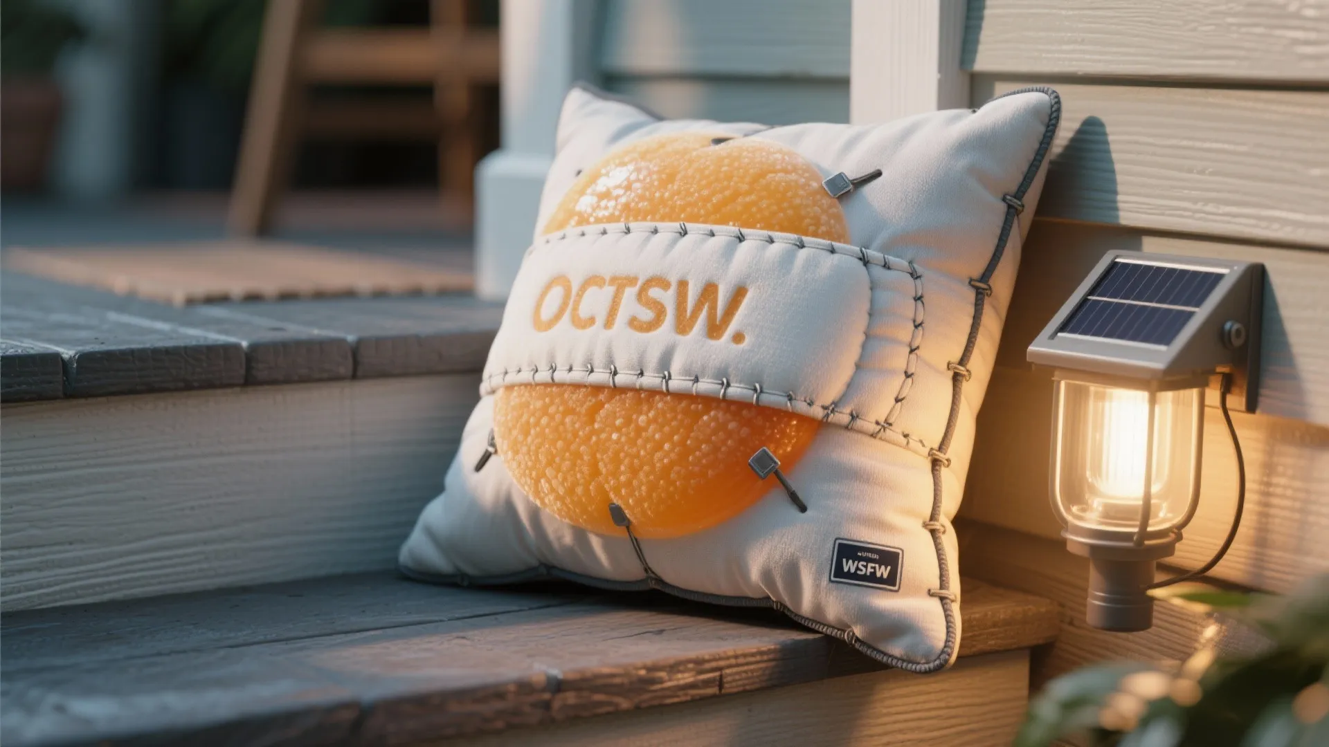 4. Gumdrop Pillows and Solar Spotlights