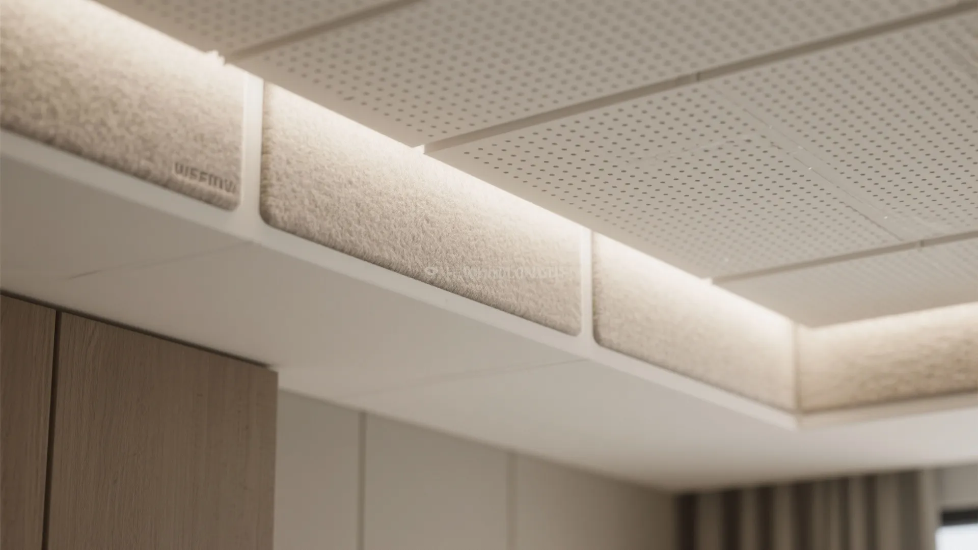 Acoustic Gypsum Panels with Textured Ribbons