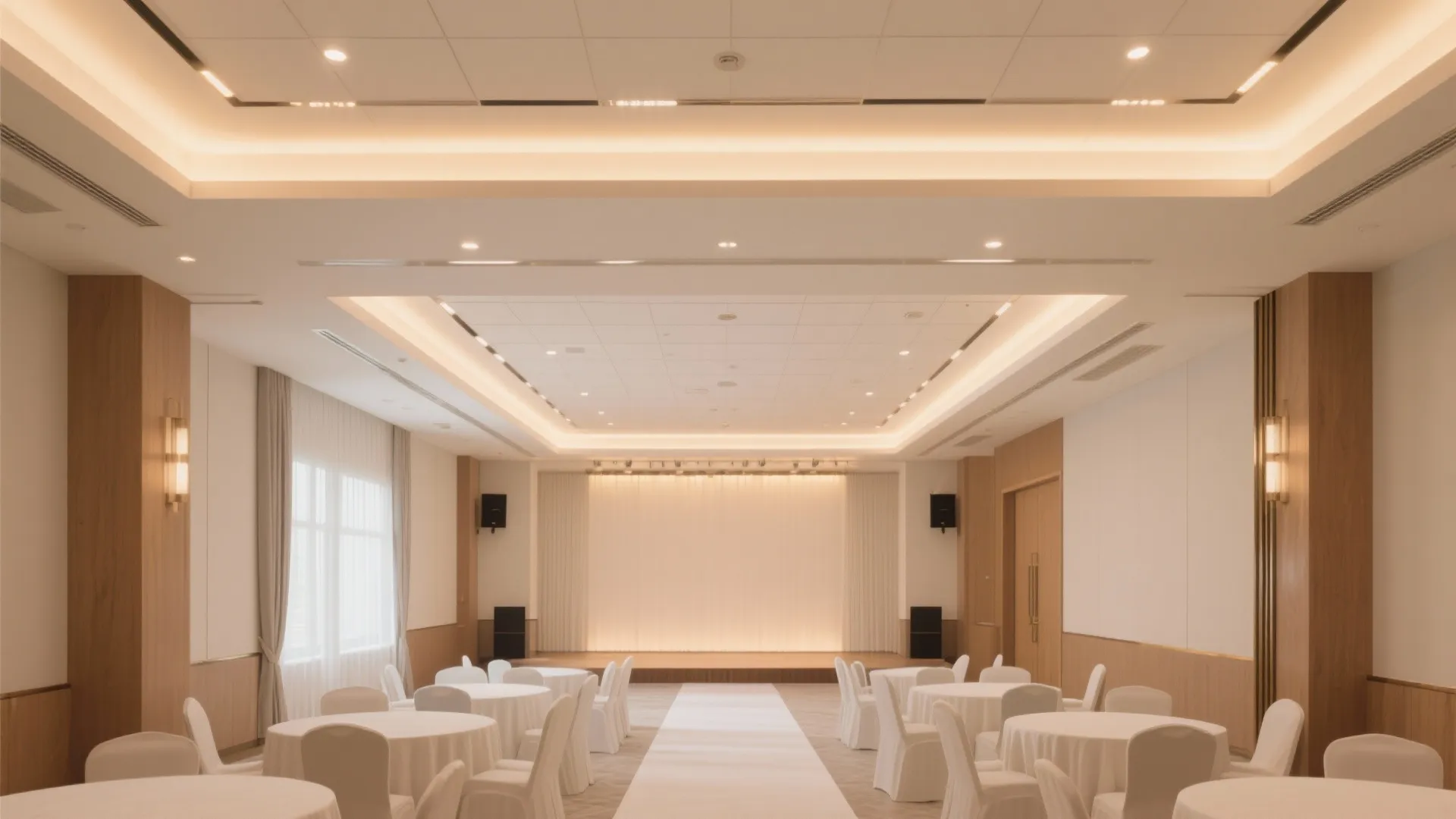 Minimal Gypsum Grid with LED Cove