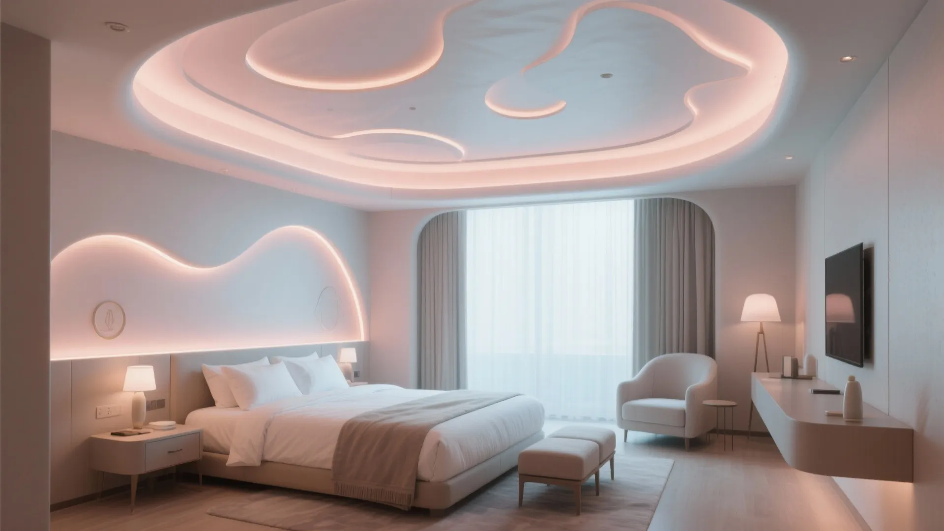 Gypsum with Curved Profiles