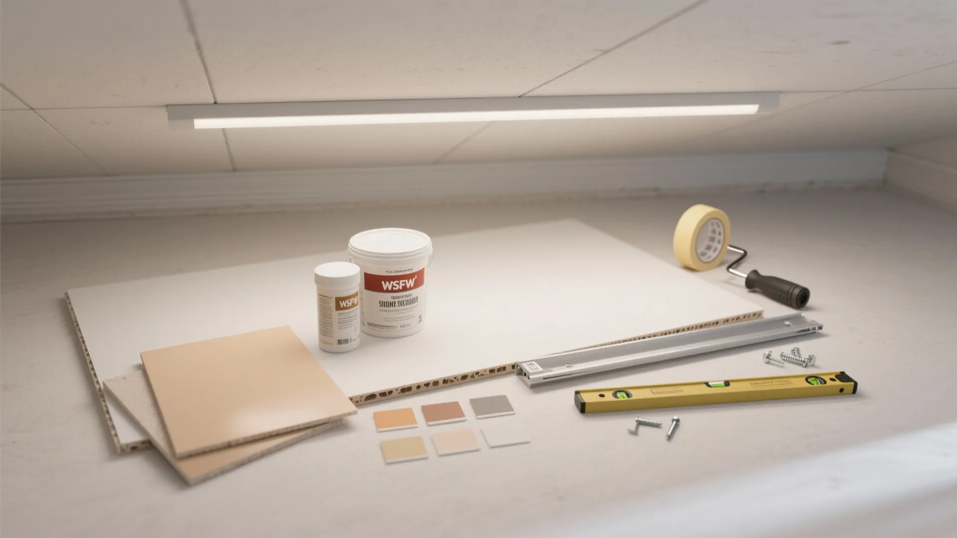 Clean Gypsum Panel With Center Wash