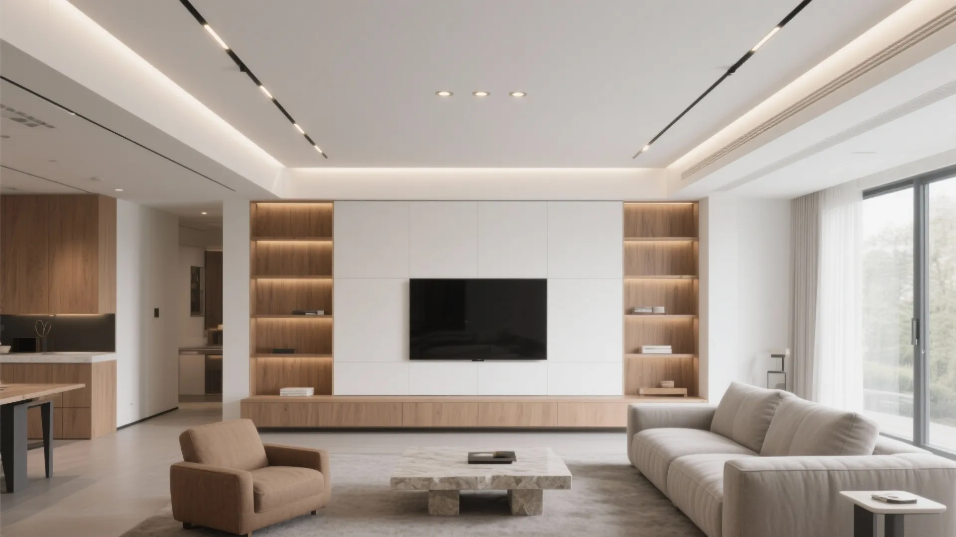 Sleek Gypsum Floating Panels