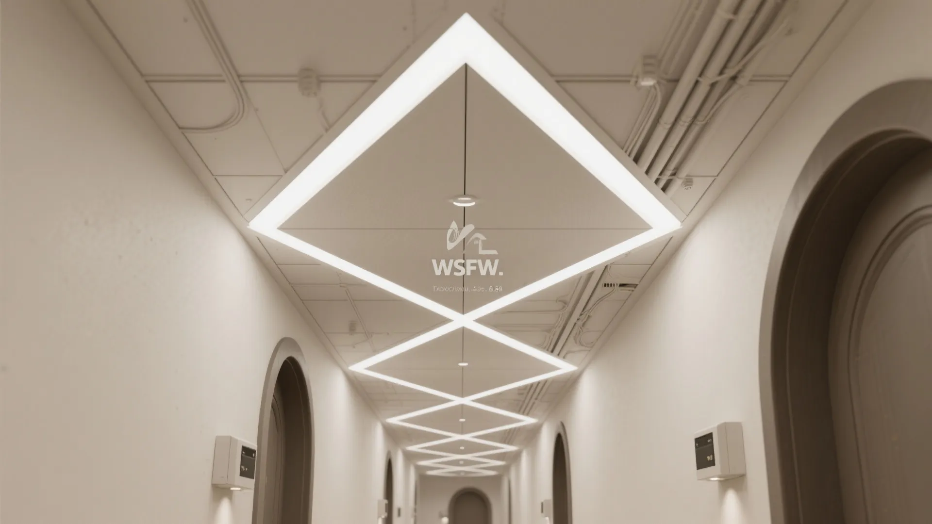 Geometric gypsum panels for artful ceilings