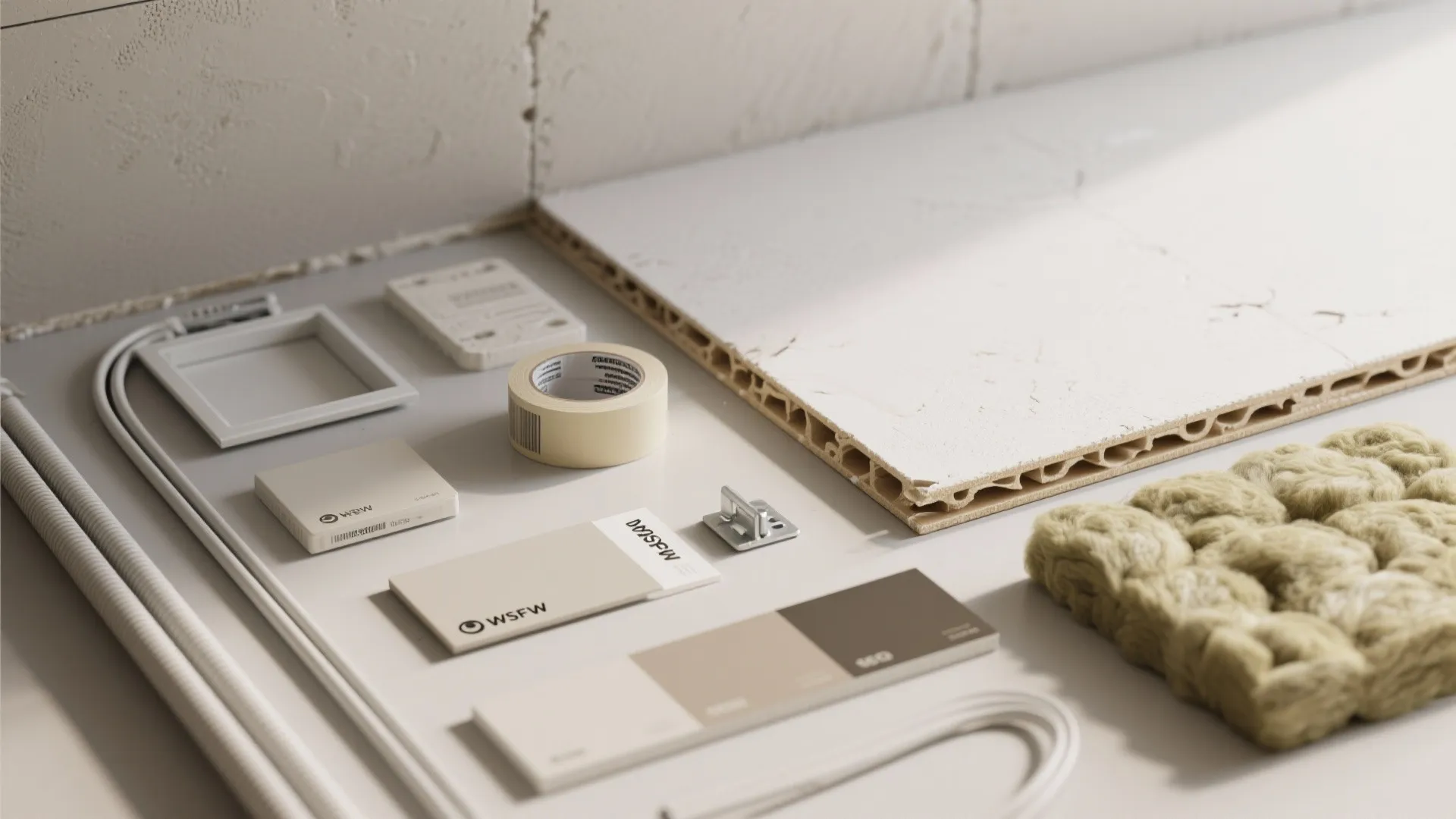 2) Seamless gypsum ceiling with hidden AC and cable routes