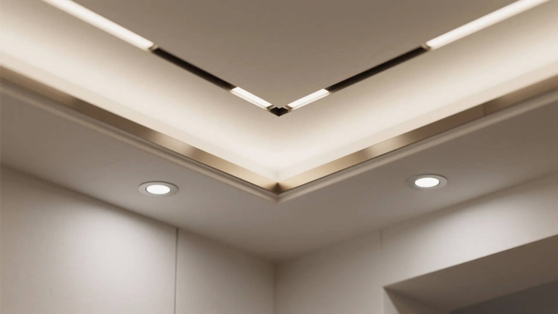 Geometric Gypsum Grids with Dual-CCT Downlights