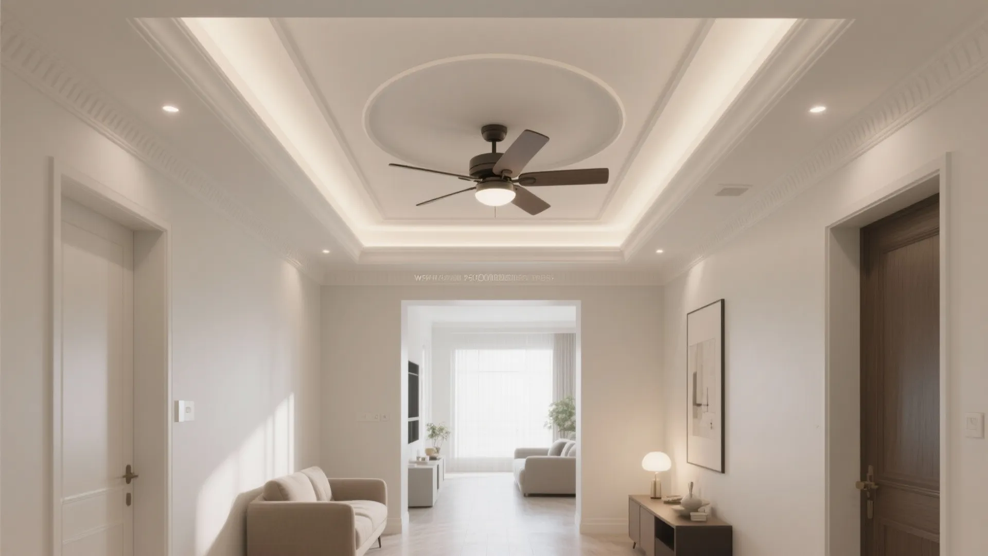 Layered Gypsum Trays with Central Fan Pocket