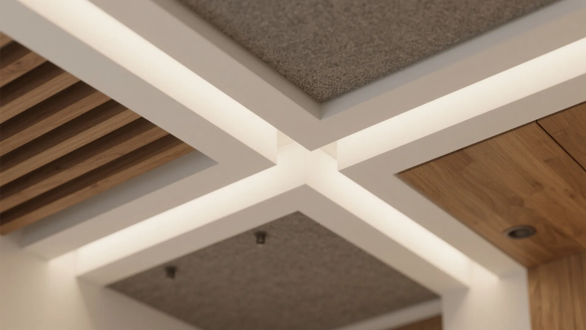 Layered Gypsum and Wood for Depth