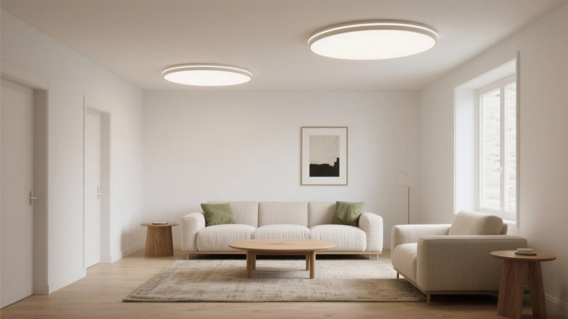 Minimal Flush-Mount LED Discs