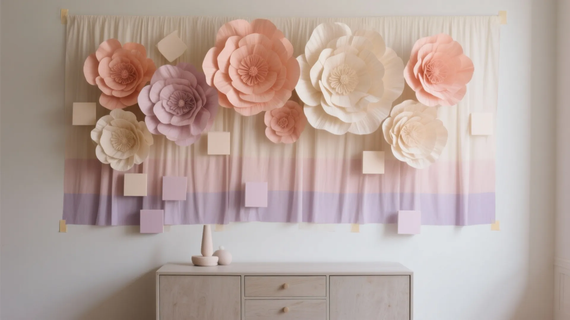 DIY Paper Flower Wall Backdrop