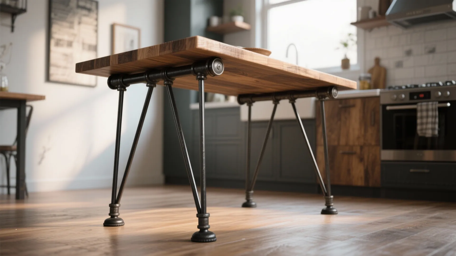 4. Hairpin or Industrial Pipe Legs for Modern Edge