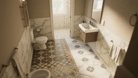 5 Half Bathroom Floor Tile Ideas