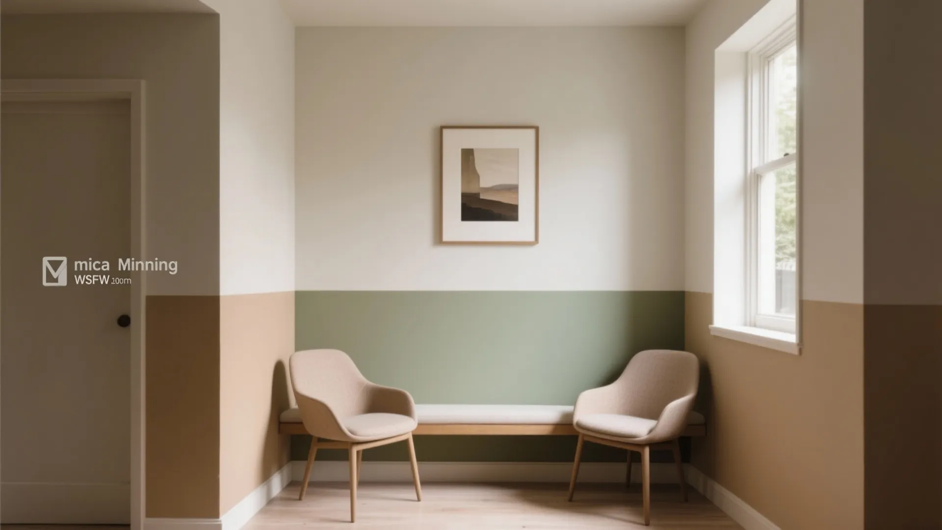 Calm color blocking at half height