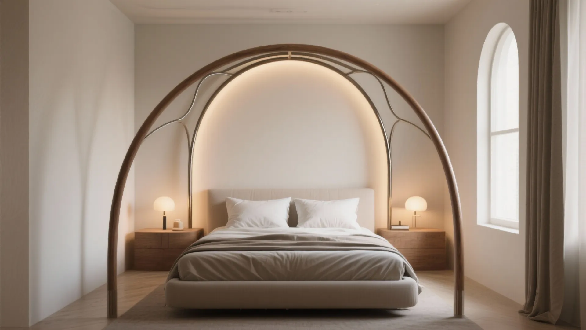 5. Half-canopy with decorative arch