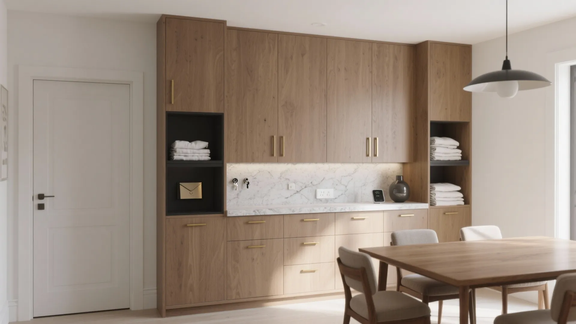 Half-Height Storage Console Wall