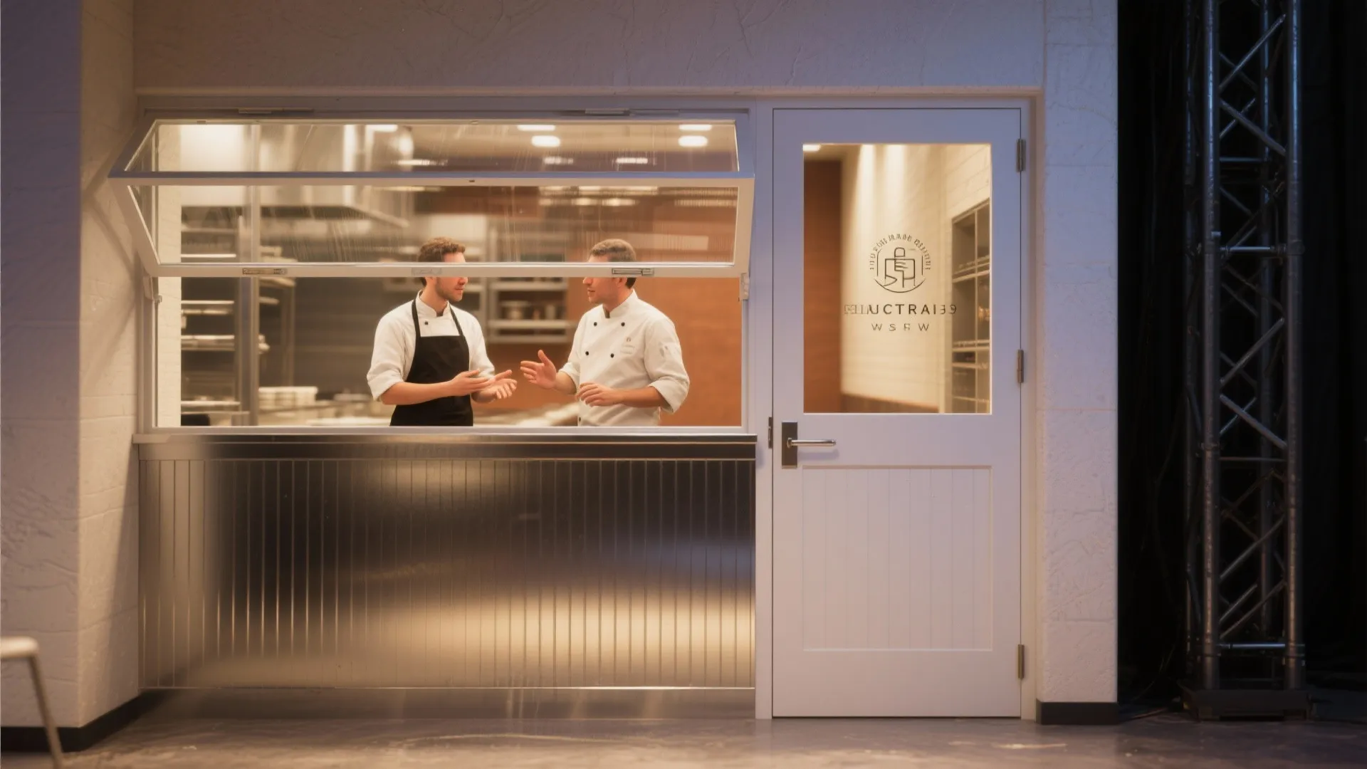 2. Half-door pass with tempered glass upper