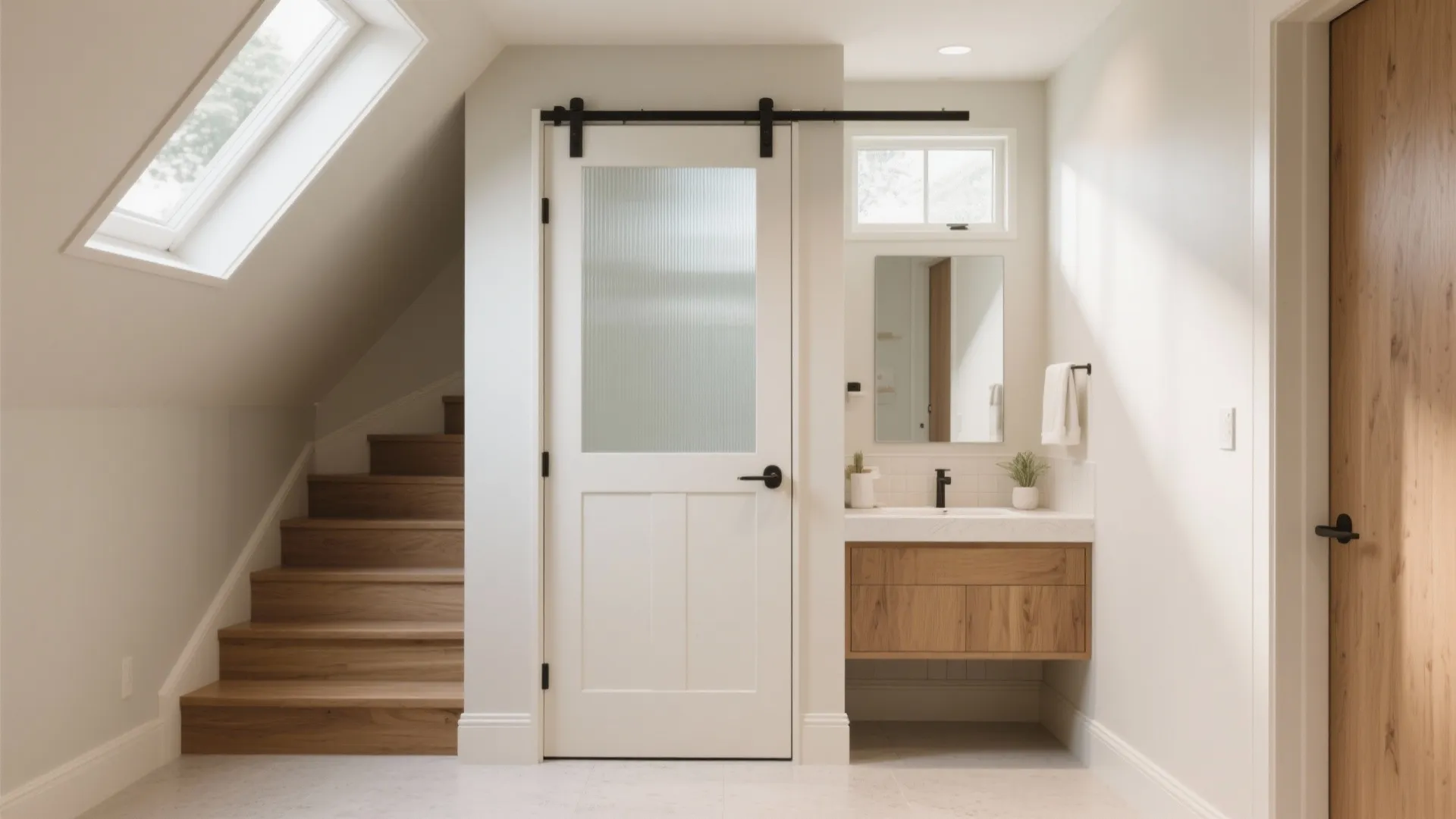 5) Half-height swing door or bifold for awkward nooks