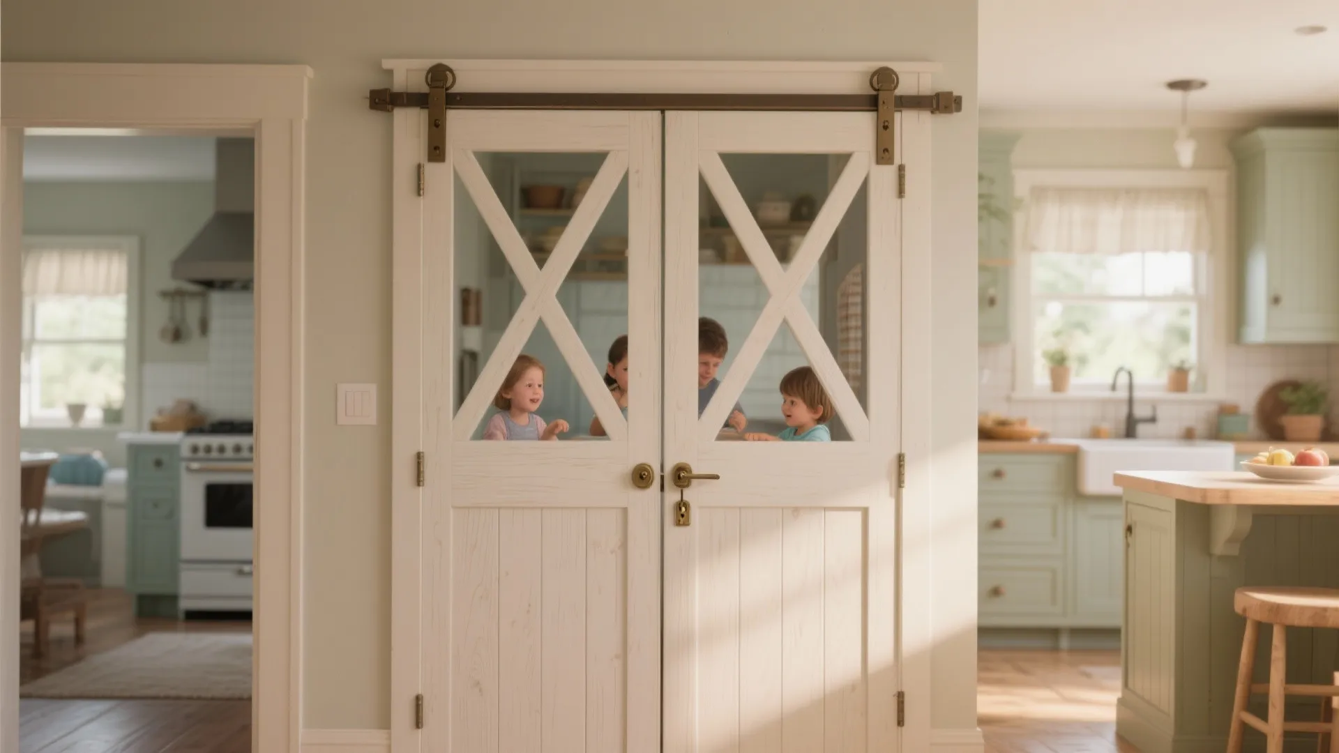 4. Half-height double doors for flexible separation