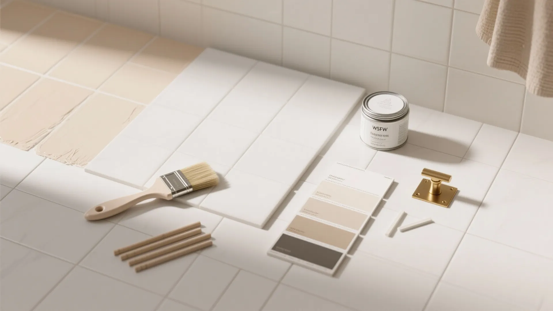 Half-Height Tiling + Moisture-Resistant Paint