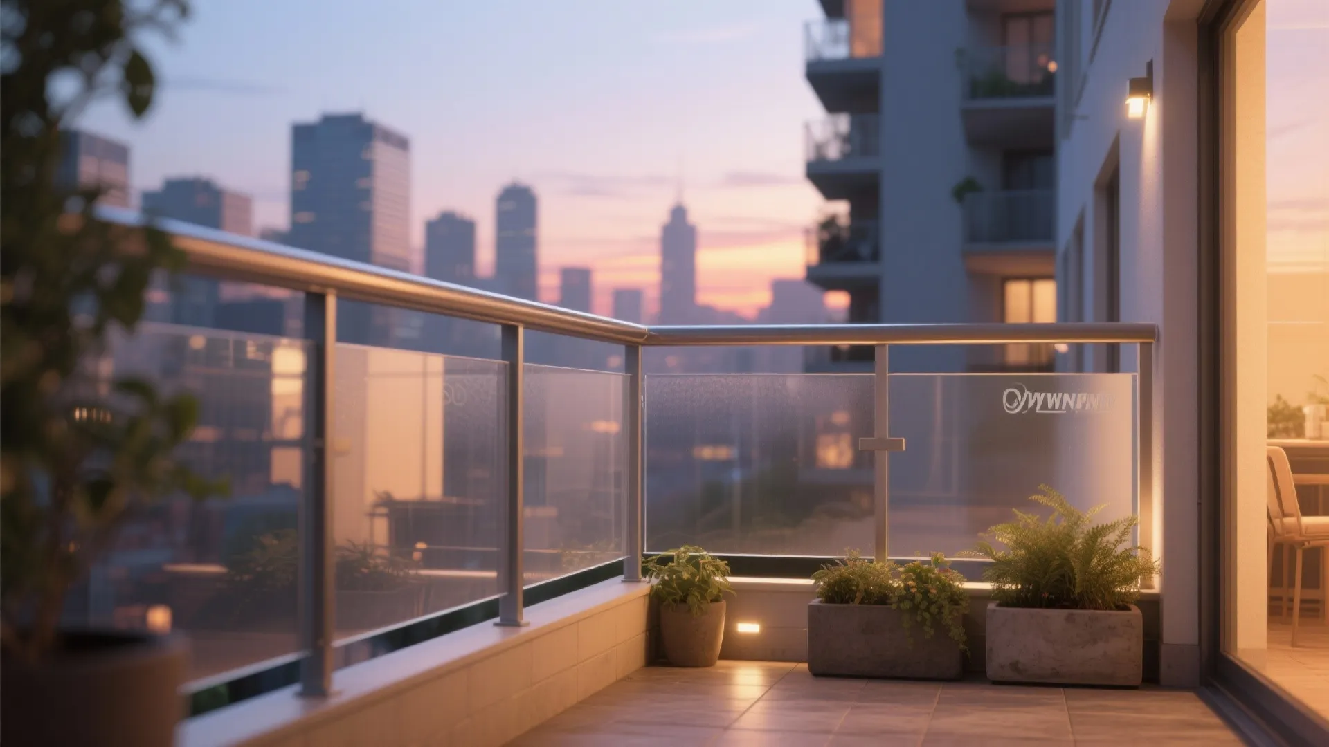 Half-height Frosting with Clear Top Rail