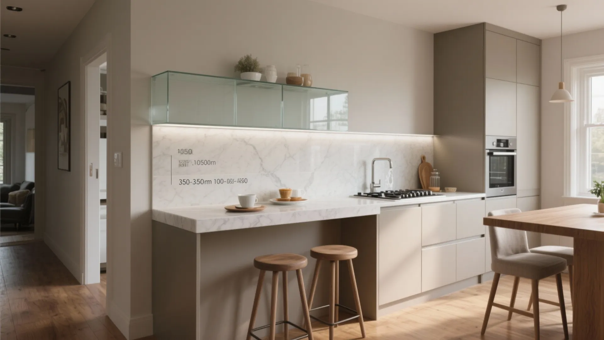 4) Half-height glass with a ledge for splash control and serving