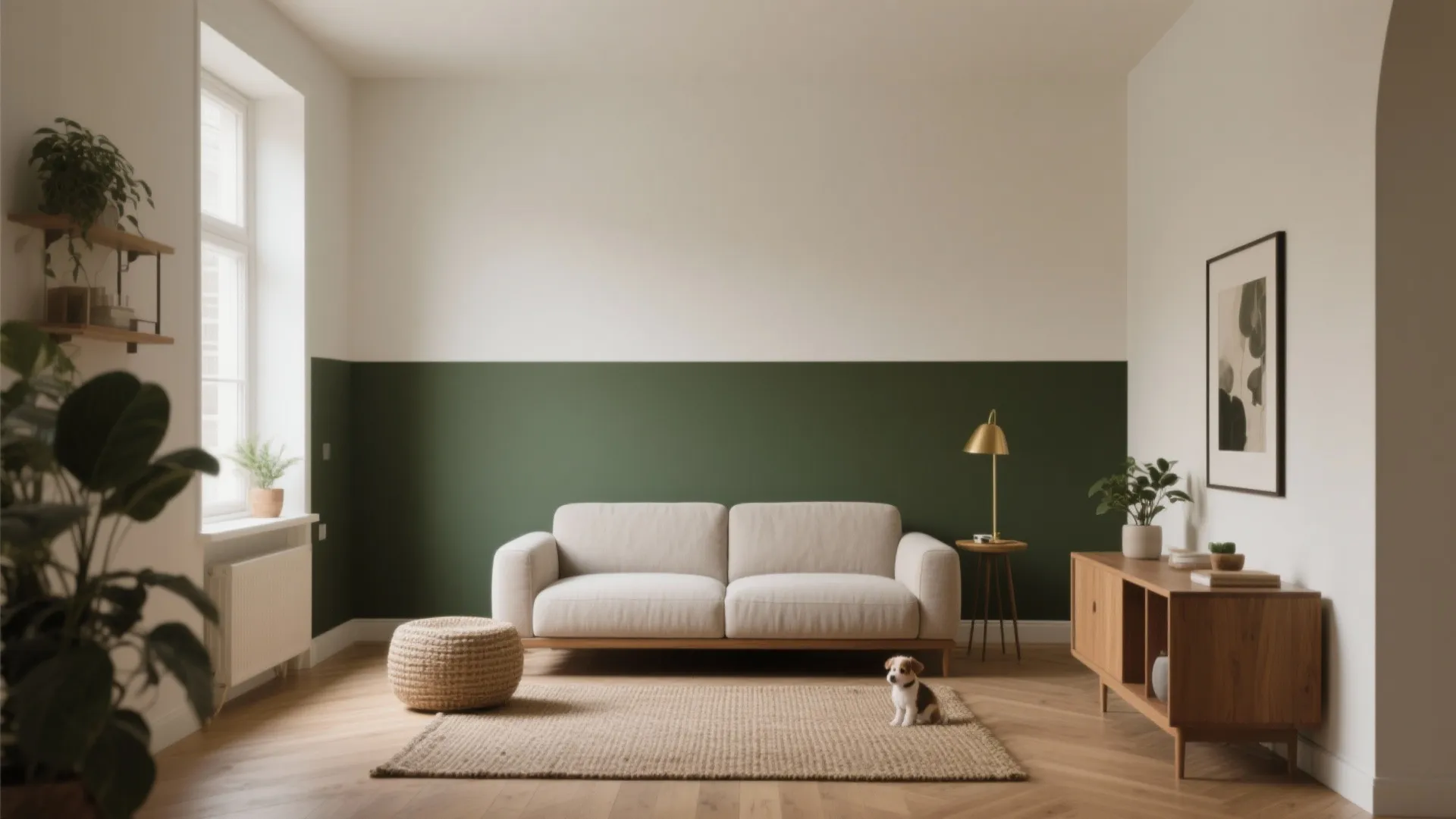 Half-Height Color Blocking (Light Over Dark)