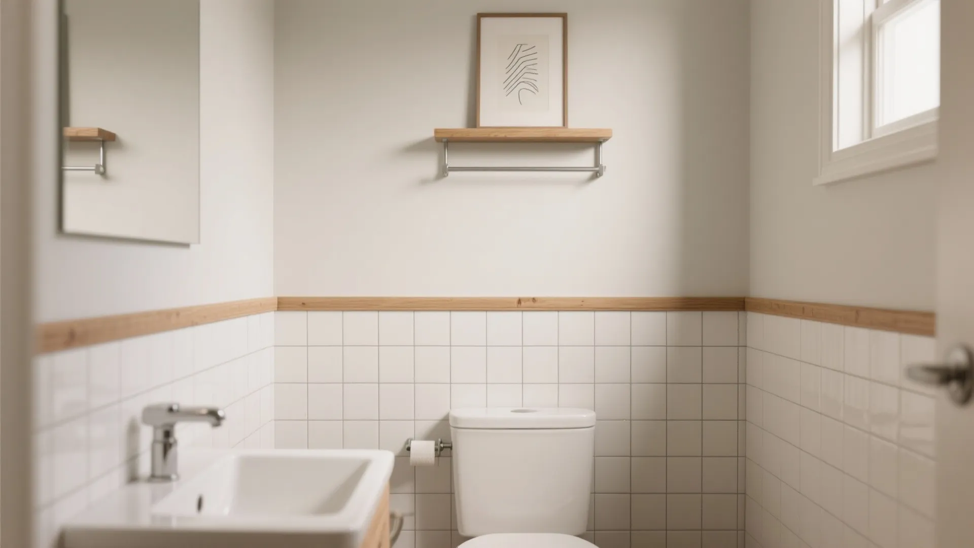 Pattern mixing: half-height decals with paint or beadboard