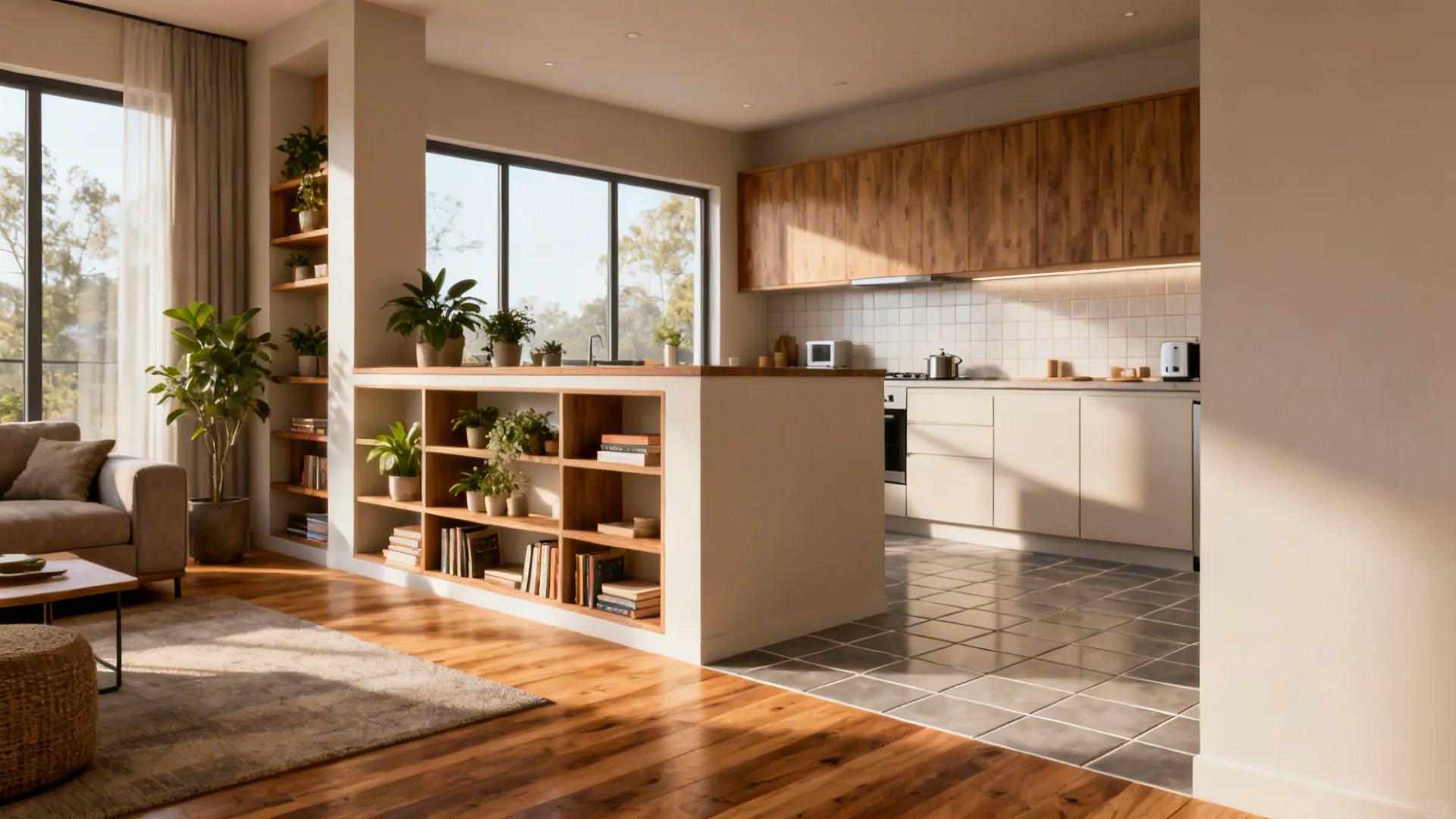 5 Smart Ideas to Separate Living Room and Kitchen