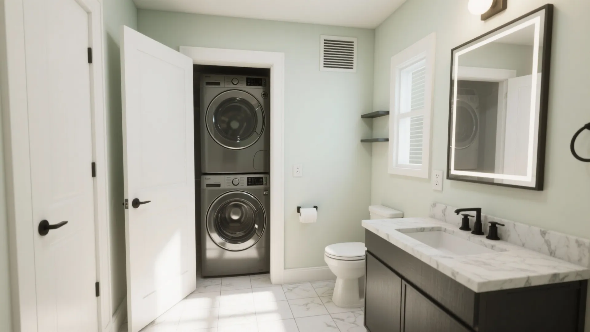 5 Half Bath Laundry Room Ideas That Work: Smart ways I combine a powder room and laundry in tight footprints