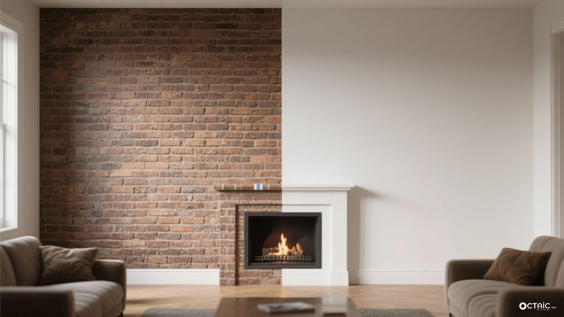 4. Half-painted or framed sections