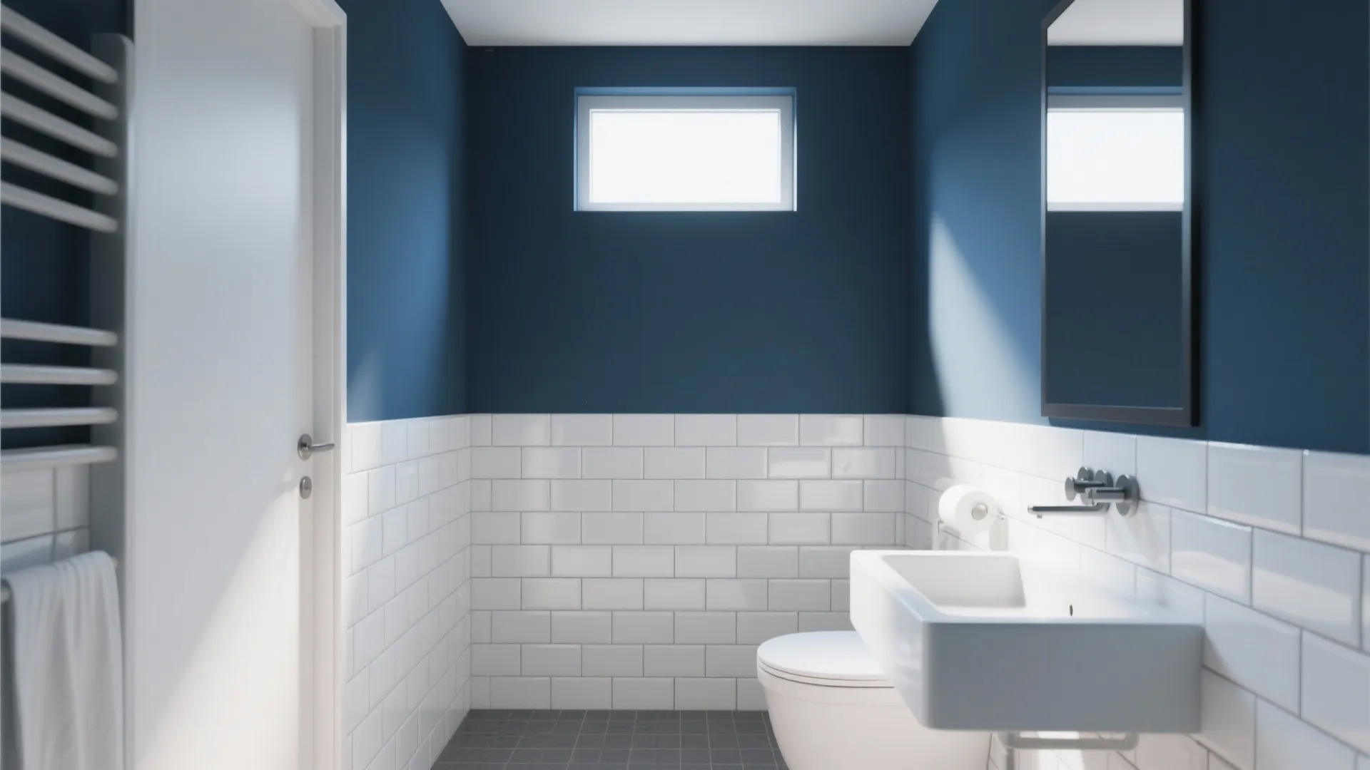 5. Half-Tiled Walls + Paint