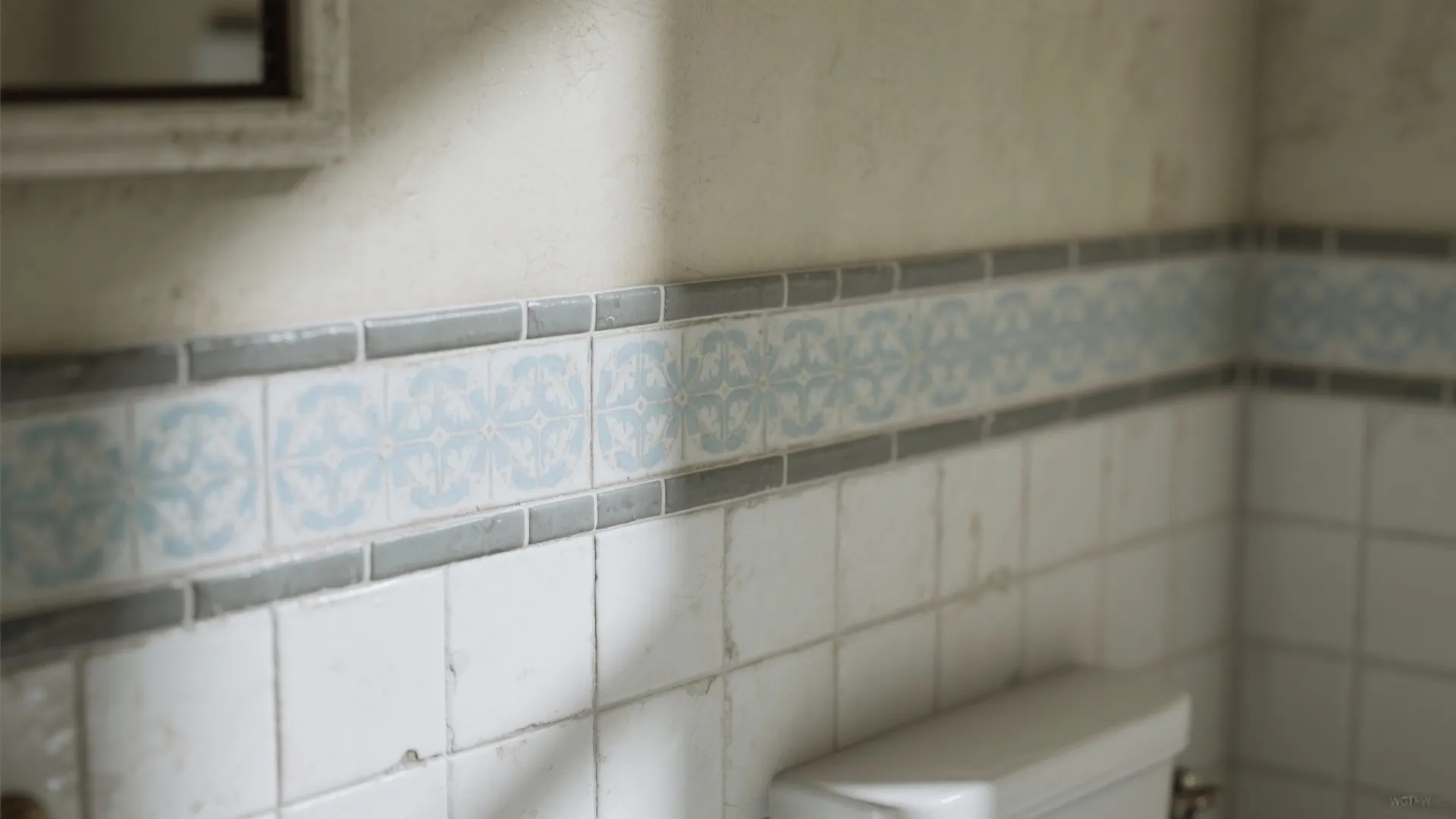 2. Half-height tile with a splash of pattern