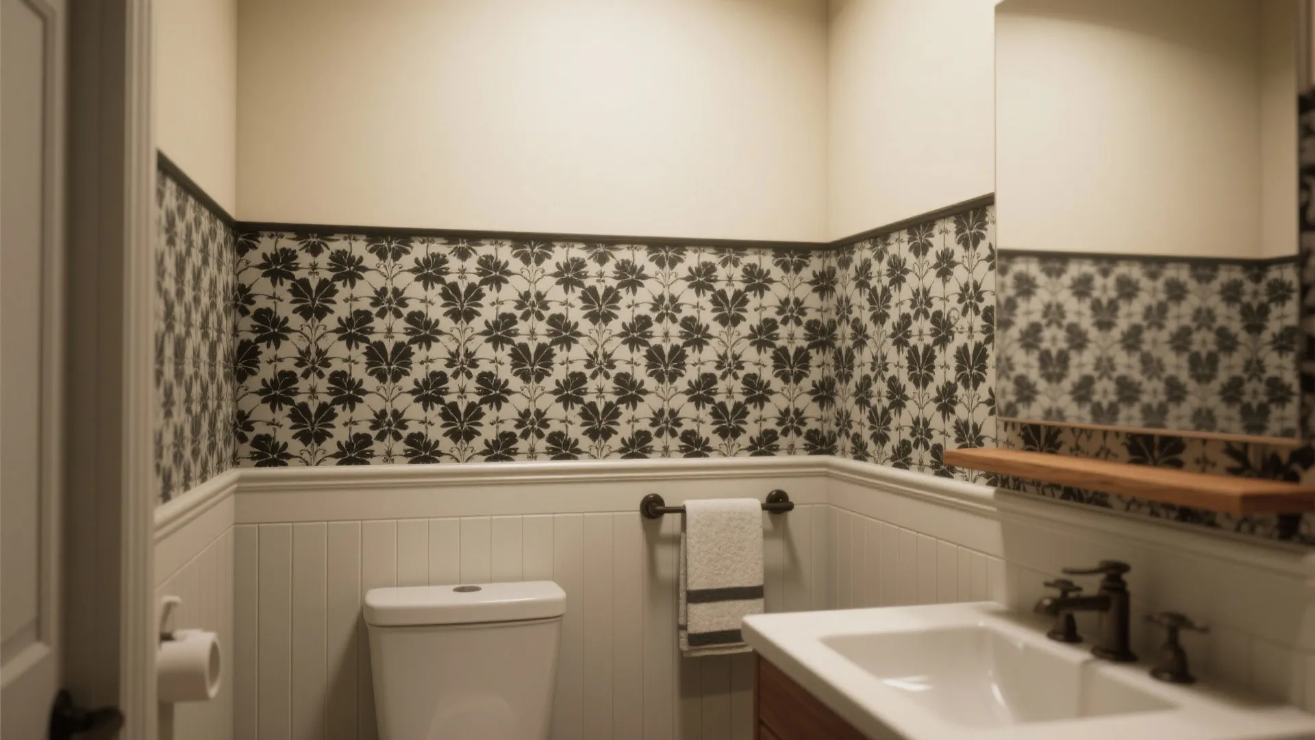 5. Half-Wall Application with Painted Upper Wall