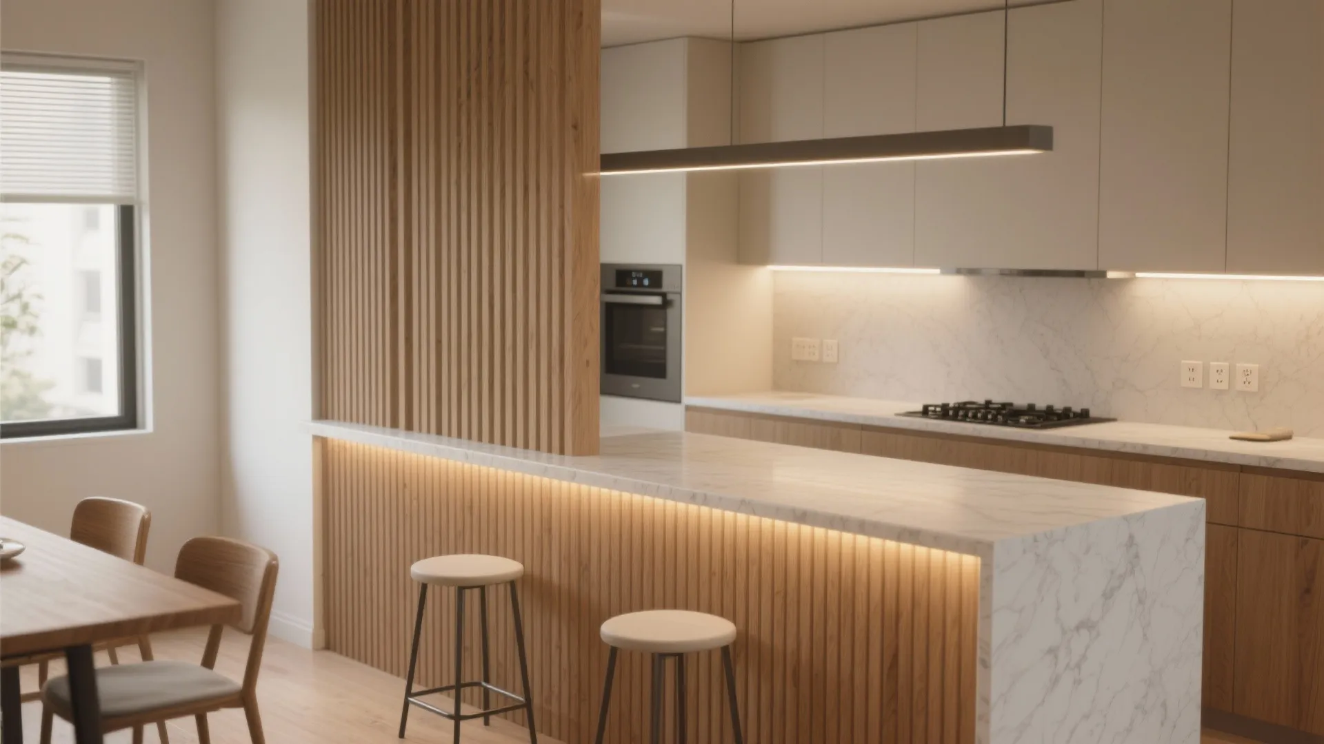 Half Wall with Breakfast Bar