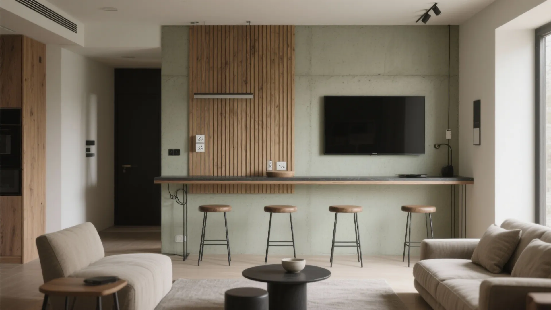 Half-Height Walls and Console Bars as Subtle Boundaries