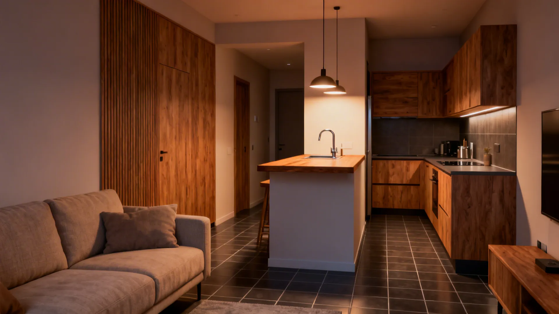 4. Half-wall with countertop or raised bar