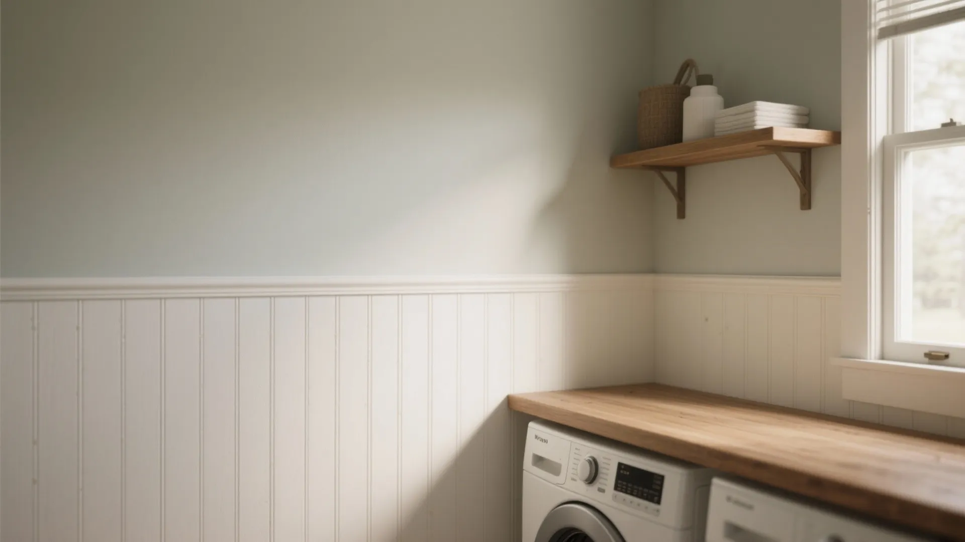 1. Half-Wall Beadboard for Visual Height