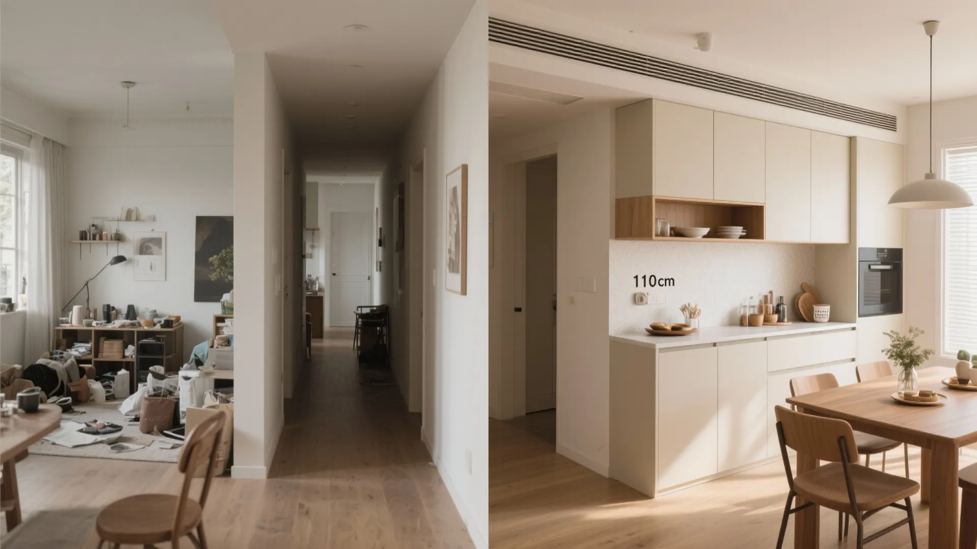 Half Wall with Built-In Storage