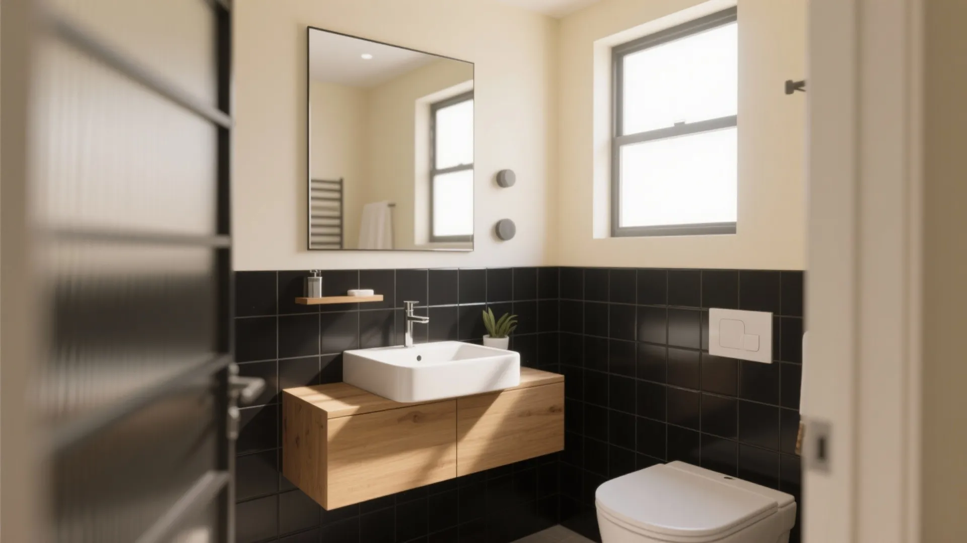 6. Half-Wall Height Tiling