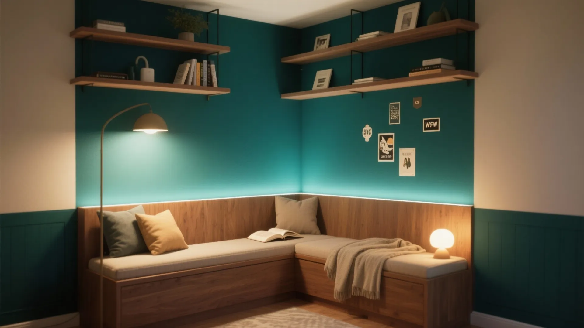 3. Half-Wall Color Block