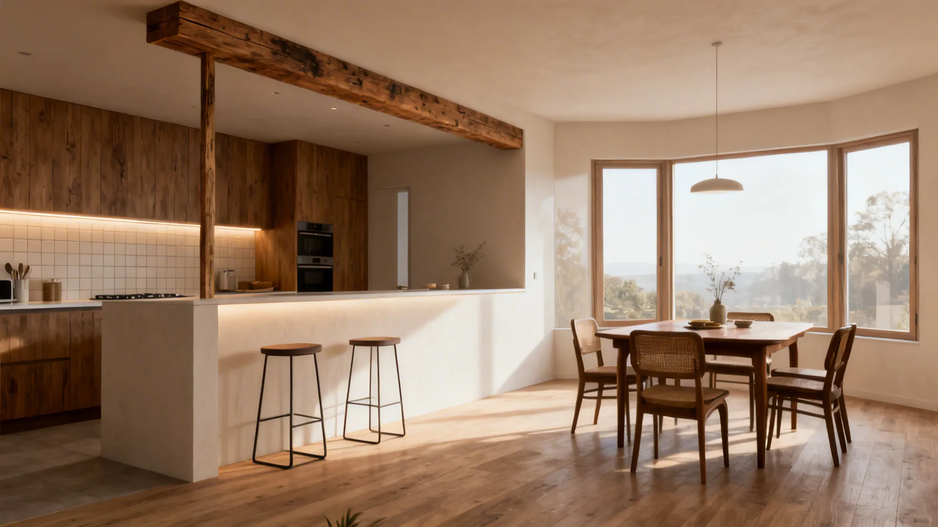 5 Kitchen Ideas for a Half Wall to Dining Room