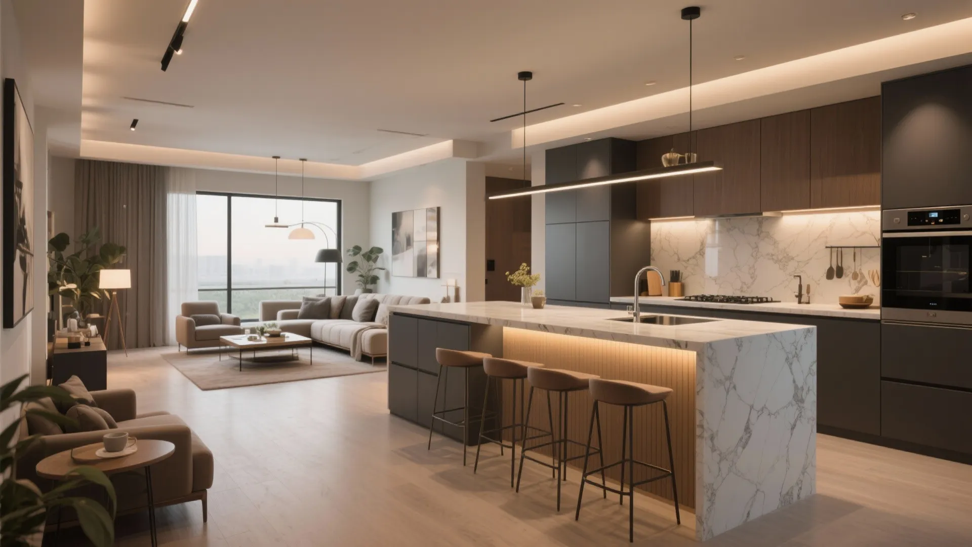 Half-Wall with Countertop Extension