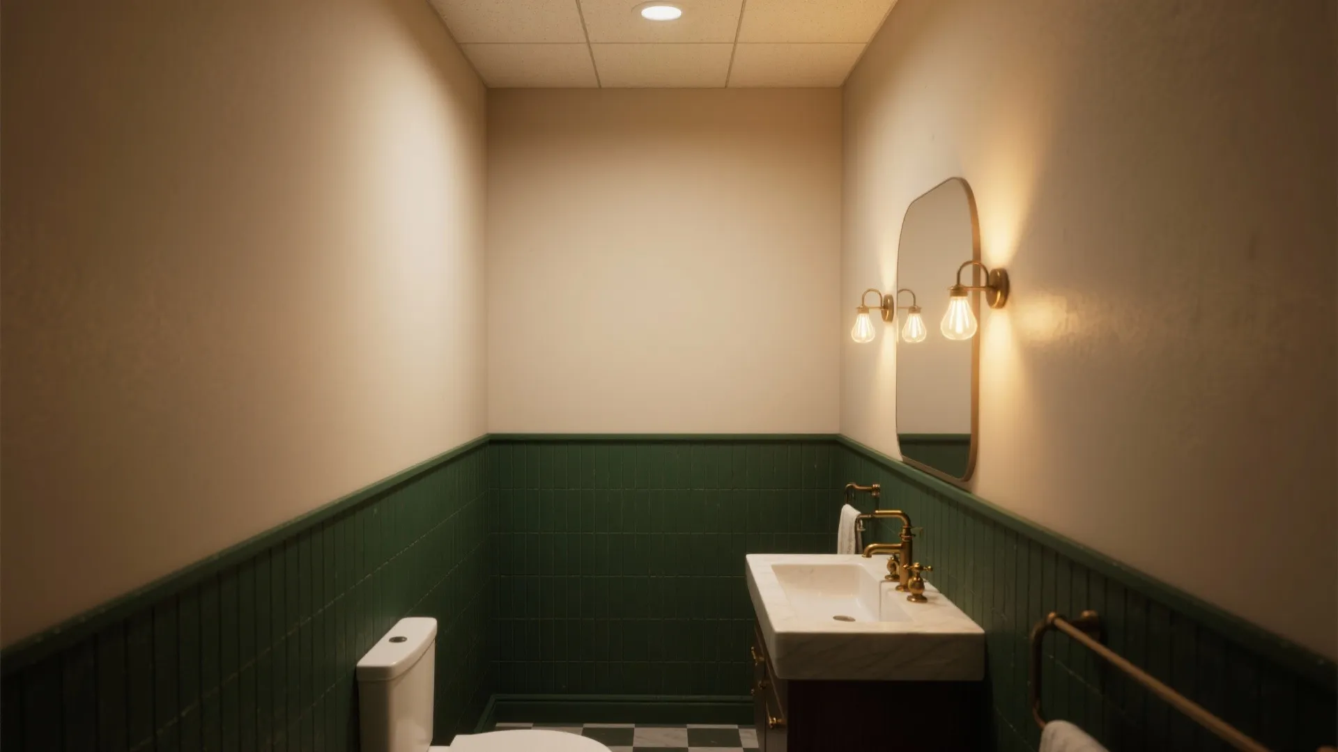 5. Half-Wall Wallpaper + Painted Upper Walls