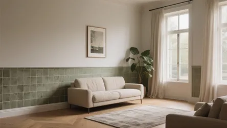 5 Half Wall Tiles Design for Living Room Ideas